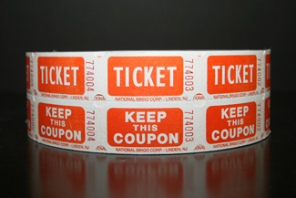 Orange Easy Read Raffle Tickets  Raffles, tickets, rolls, 50/50